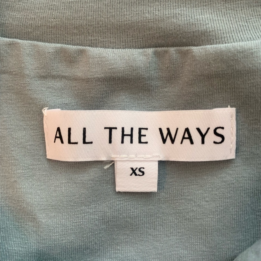 ALL THE WAYS | Kelly Blue/Grey Muscle Tee Dress - Picture 2 of 4